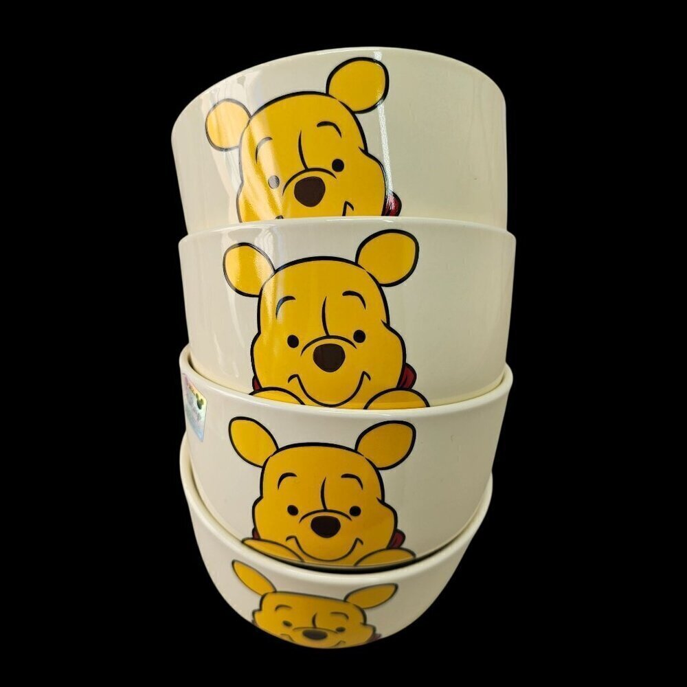 Disney Winnie The Pooh Ceramic Bowl 4.5"D x 4.5"H By Milne & Shepard Cream NWT - Picture 5 of 8